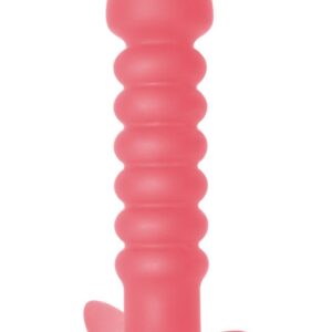 Розовая анальная вибропробка Twisted Anal Plug - 13 см.