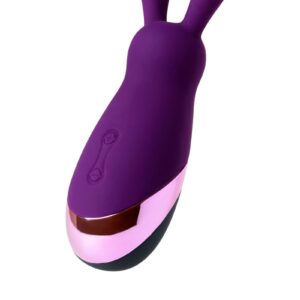 Фиолетовый стимулятор эрогенных зон Eromantica BUNNY - 12,5 см.