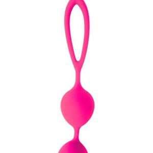 Розовые вагинальные шарики с петлёй Cosmo