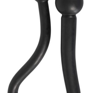 Черный двусторонний анальный плаг с гибким соединением Double Plug