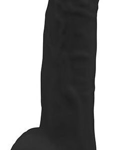 Черный реалистичный фаллоимитатор 9.5INCH BLACK - 24 см.