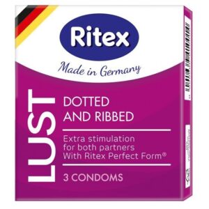 Рифленые презервативы RITEX LUST с пупырышками - 3 шт.