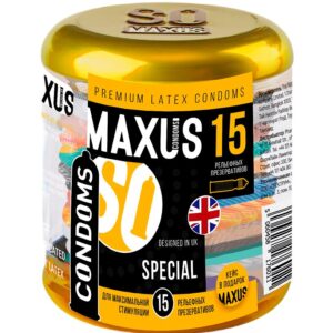 Презервативы с точками и рёбрами MAXUS Special - 15 шт.