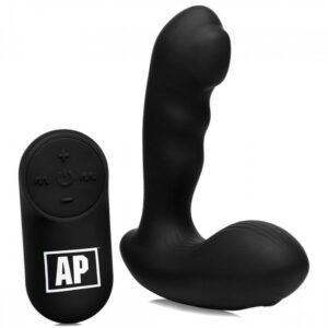 Черный стимулятор простаты Alpha-Pro 7X P-Milker Silicone Prostate Stimulator with Milking Bead