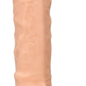 Телесный фаллоимитатор Silicone Dildo With Balls - 22,8 см.