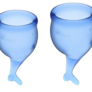 Набор синих менструальных чаш Feel secure Menstrual Cup