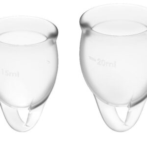 Набор прозрачных менструальных чаш Feel confident Menstrual Cup