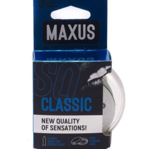 Классические презервативы в пластиковом кейсе MAXUS AIR Classic - 3 шт.