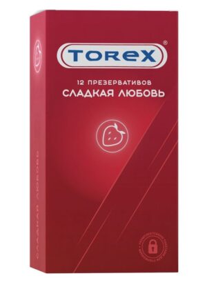 Презервативы Torex Сладкая любовь с ароматом клубники - 12 шт.