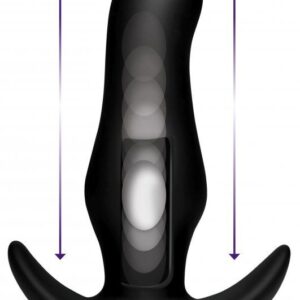 Черная анальная вибропробка Kinetic Thumping 7X Prostate Anal Plug - 13,3 см.