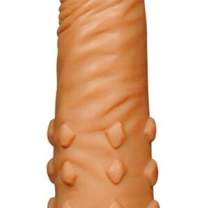 Коричневая насадка-удлинитель Add 2 Pleasure X Tender Penis Sleeve - 18 см.