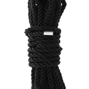 Черная веревка для шибари DELUXE BONDAGE ROPE - 5 м.