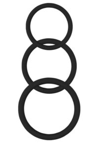 Набор из 3 черных эрекционных колец Magnum Force Cock Ring