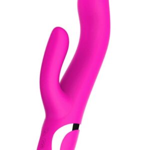 Розовый вибратор-кролик NAGHI NO.43 RECHARGEABLE DUO VIBRATOR - 23 см.