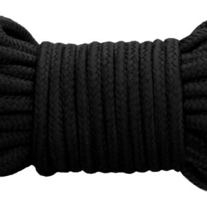Черная веревка для связывания Thick Bondage Rope -10 м.