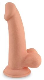 Телесный фаллоимитатор 6 Dong with Balls - 14 см.