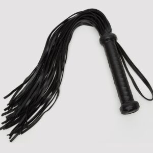 Черный кожаный флоггер Bound to You Faux Leather Flogger - 63,5 см.