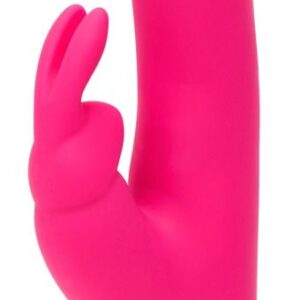 Розовый вибратор-кролик Realistic Dual Density Rechargeable Rabbit Vibrator - 25,5 см.