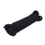 Хлопковая черная верёвка для любовных игр Mini Silk Rope - 10 м.