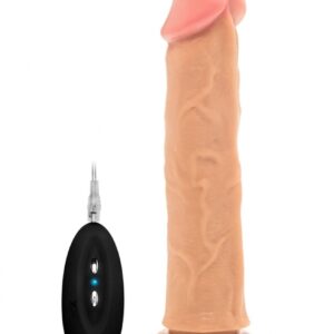 Телесный вибратор-реалистик Vibrating Realistic Cock 9 - 23,5 см.