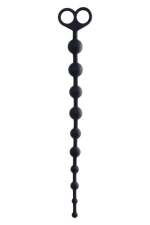 Черные анальные бусы Cephei - 33,5 см.
