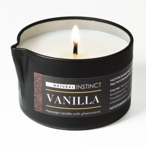 Массажная свеча с феромонами Natural Instinct VANILLA - 70 мл.