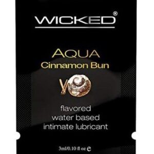 Лубрикант Wicked Aqua Cinnamon Bun с ароматом булочки с корицей - 3 мл.