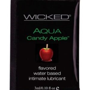 Лубрикант с ароматом сахарного яблока Wicked Aqua Candy Apple - 3 мл.