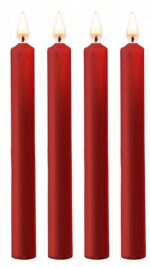 Набор из 4 красных восковых свечей Teasing Wax Candles Large