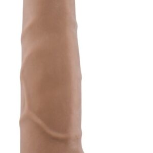 Кофейный фаллоимитатор с мошонкой Suave - 17,78 см.