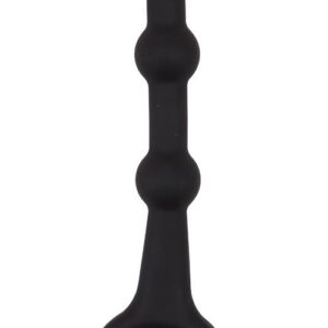 Черная анальная ёлочка Pleasure Piston - 17,5 см.
