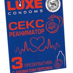 Презервативы с ароматом персика Сексреаниматор - 3 шт.