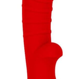 Красный вибромассажер 5 Silicone Wild Passion - 19,1 см.