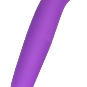Фиолетовый мини-вибратор с вытянутым кончиком - 12,5 см.
