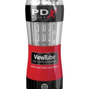 Прозрачный мастурбатор в тубе PDX Elite ViewTube See-Thru Stroker