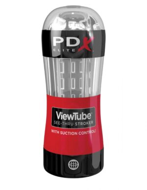 Прозрачный мастурбатор в тубе PDX Elite ViewTube See-Thru Stroker