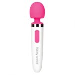 Розово-белый перезаряжаемый жезловый вибратор Aqua Mini Rechargeable
