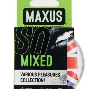 Презервативы в пластиковом кейсе MAXUS AIR Mixed - 3 шт.