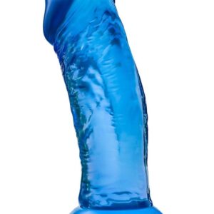 Синий анальный фаллоимитатор Sweet N Small 4 Inch Dildo with Suction Cup - 11,4 см.