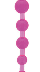 Фиолетовая анальная цепочка ORIENTAL JELLY BUTT BEADS 10.5 PURPLE - 26,7 см.