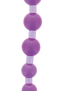 Фиолетовая анальная цепочка JUMBO JELLY THAI BEADS CARDED LAVENDER - 31,8 см.