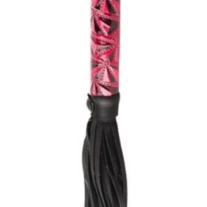 Аккуратная плетка с красной рукоятью Passionate Flogger - 39 см.