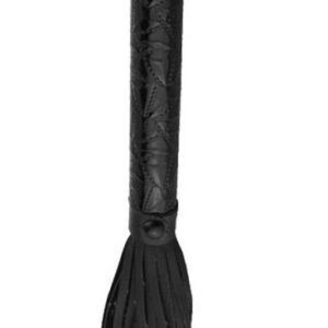 Чёрная многохвостая кожаная плетка Passionate Flogger - 39 см.