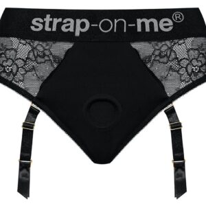 Черные трусики для насадок Diva Lingerie Harness - size L