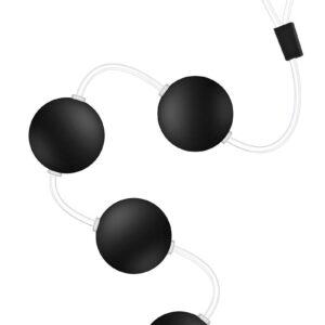 Черные анальные шарики Pleasure Balls - 38,1 см.
