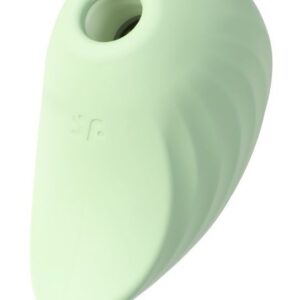 Салатовый вакуум-волновой стимулятор клитора Satisfyer Pearl Diver