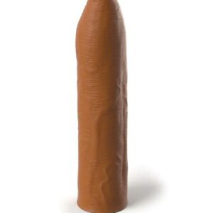 Кофейная насадка-удлинитель Uncut Silicone Penis Enhancer - 17,8 см.