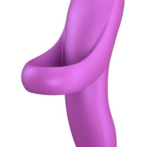 Лиловая вибронасадка на палец Bold Lover