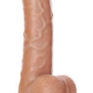 Телесный фаллоимитатор Curved Realistic Dildo Balls Suction Cup 7 - 17 см.
