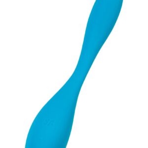 Синий гибкий вибратор Satisfyer G-Spot Flex 5+ - 19,6 см.
